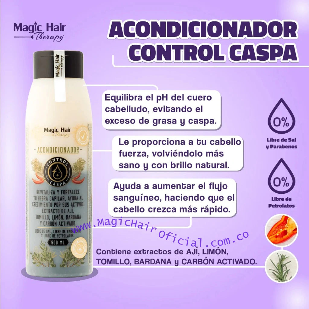 Kit Shampoo para la Caspa + Acondicionador Anticaspa | Magic Hair