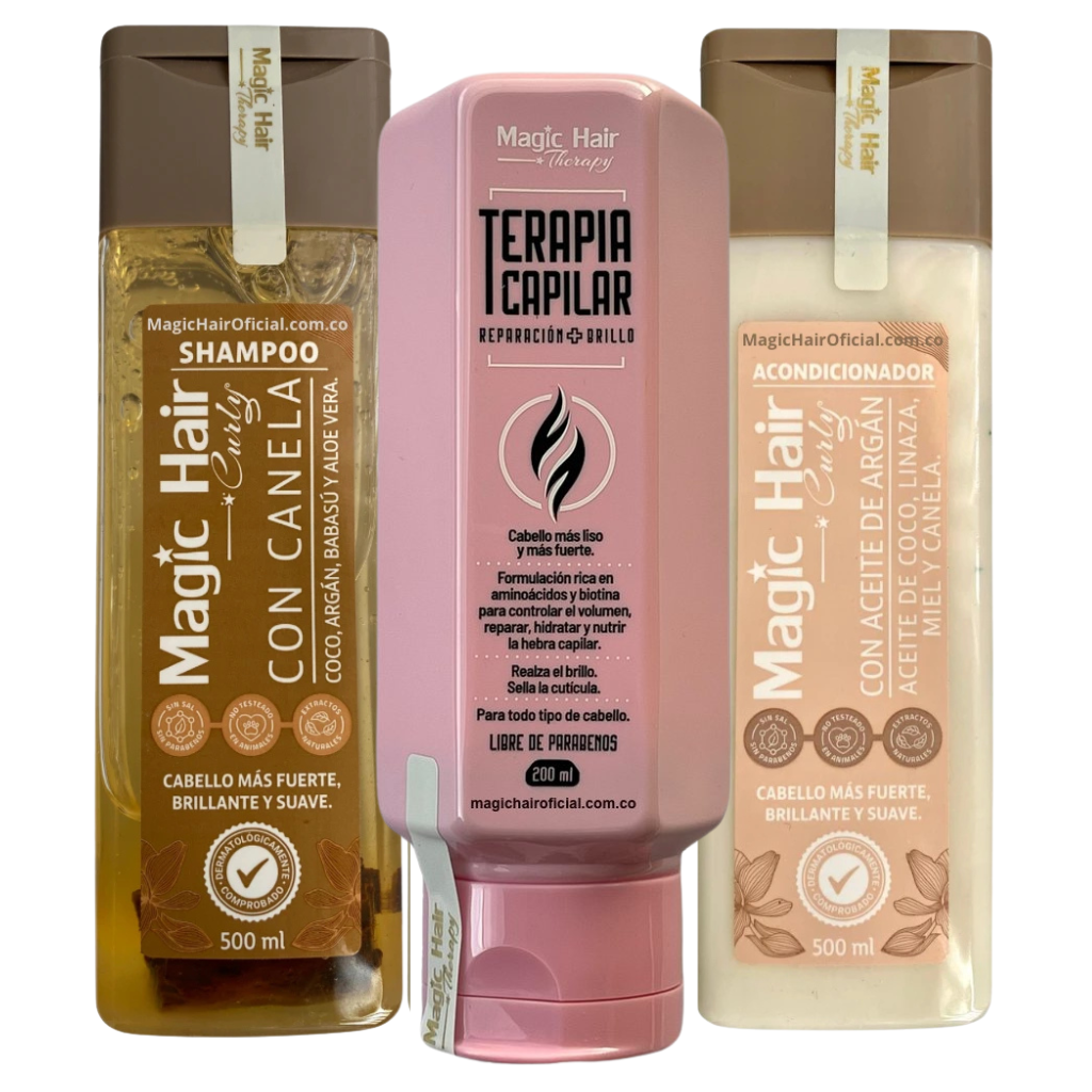 Kit Magic Hair: Brillo y Nutrición para Cabello Rizado