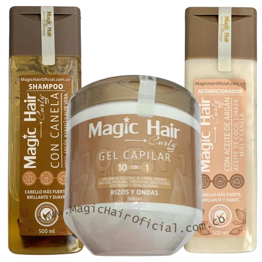 Kit Gel para Rizos + Shampoo para Rizos + Acondicionador para Rizos | Magic Hair