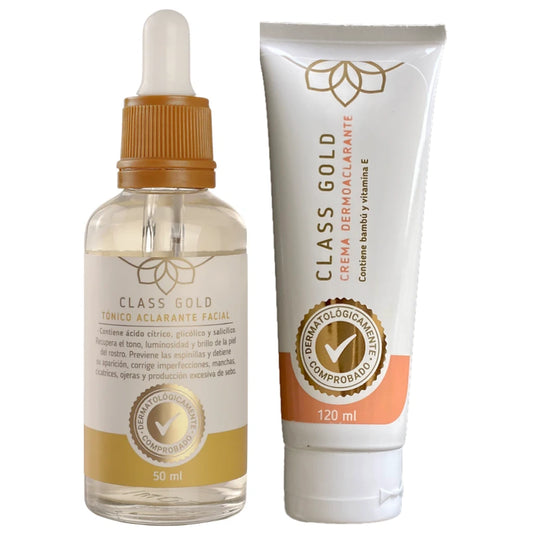 Kit Tónico Aclarante Facial 50 ML + Class Gold Crema Dermoaclarante 120 ML