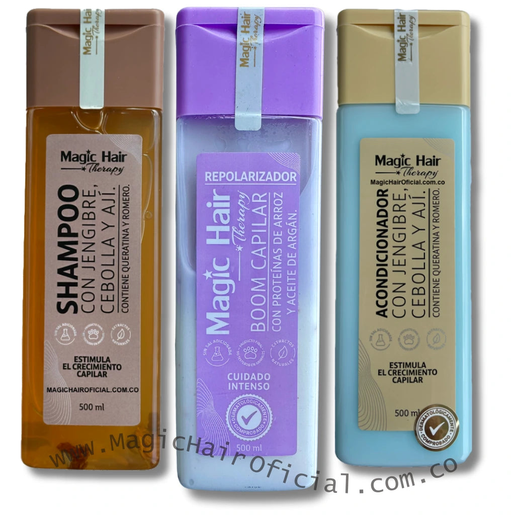 kit Repolarizador Capilar + Shampoo de Cebolla + Acondicionador de Cebolla | Magic Hair