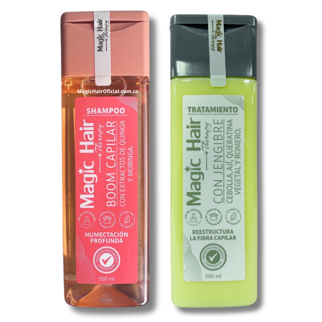 Shampoo Boom Restauración + Tratamiento de Cebolla para el Cabello Magic Hair