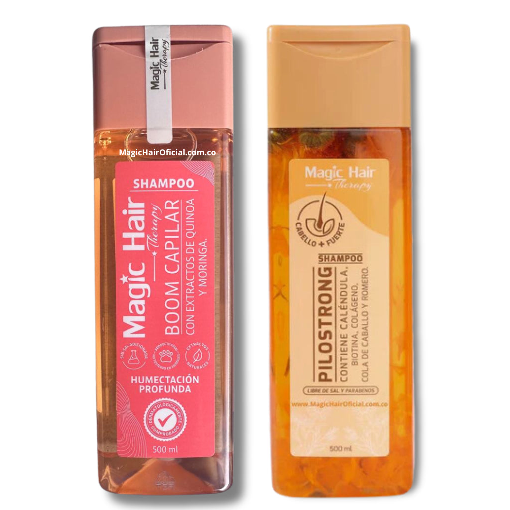 Shampoo Caída Cabello Pilostrong + Shampoo Reparación Capilar | Magic Hair