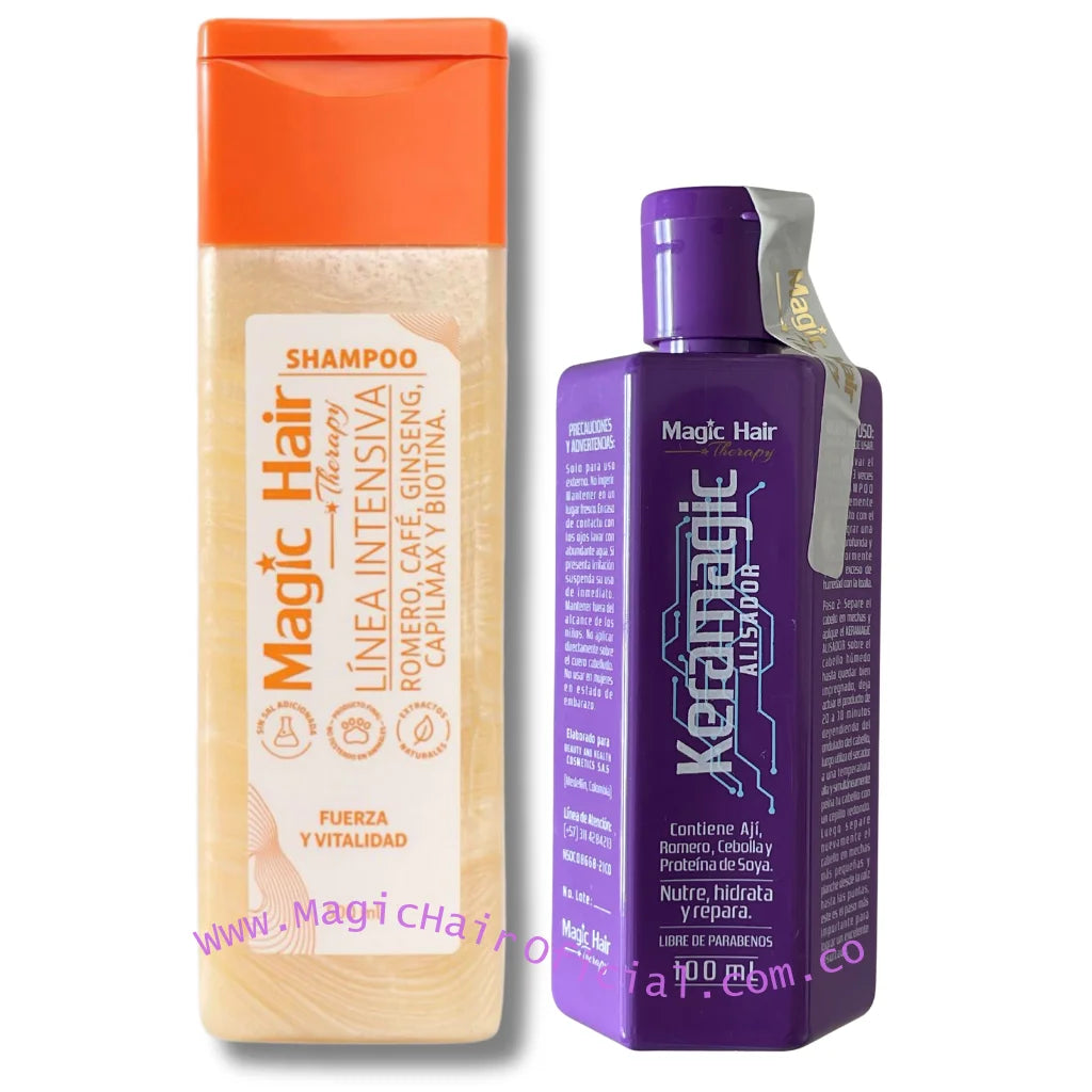 kit Keratina keramagic 100 ml + Shampoo Crecimiento Acelerado | Magic Hair