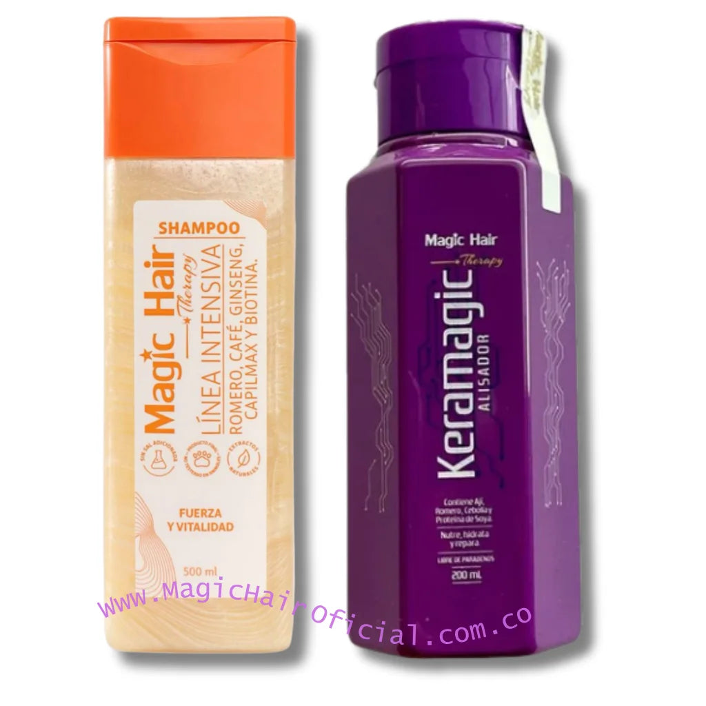 Kit Keratina Keramagic Alisador + Shampoo Crecimiento Acelerado Nueva Formula | Magic Hair