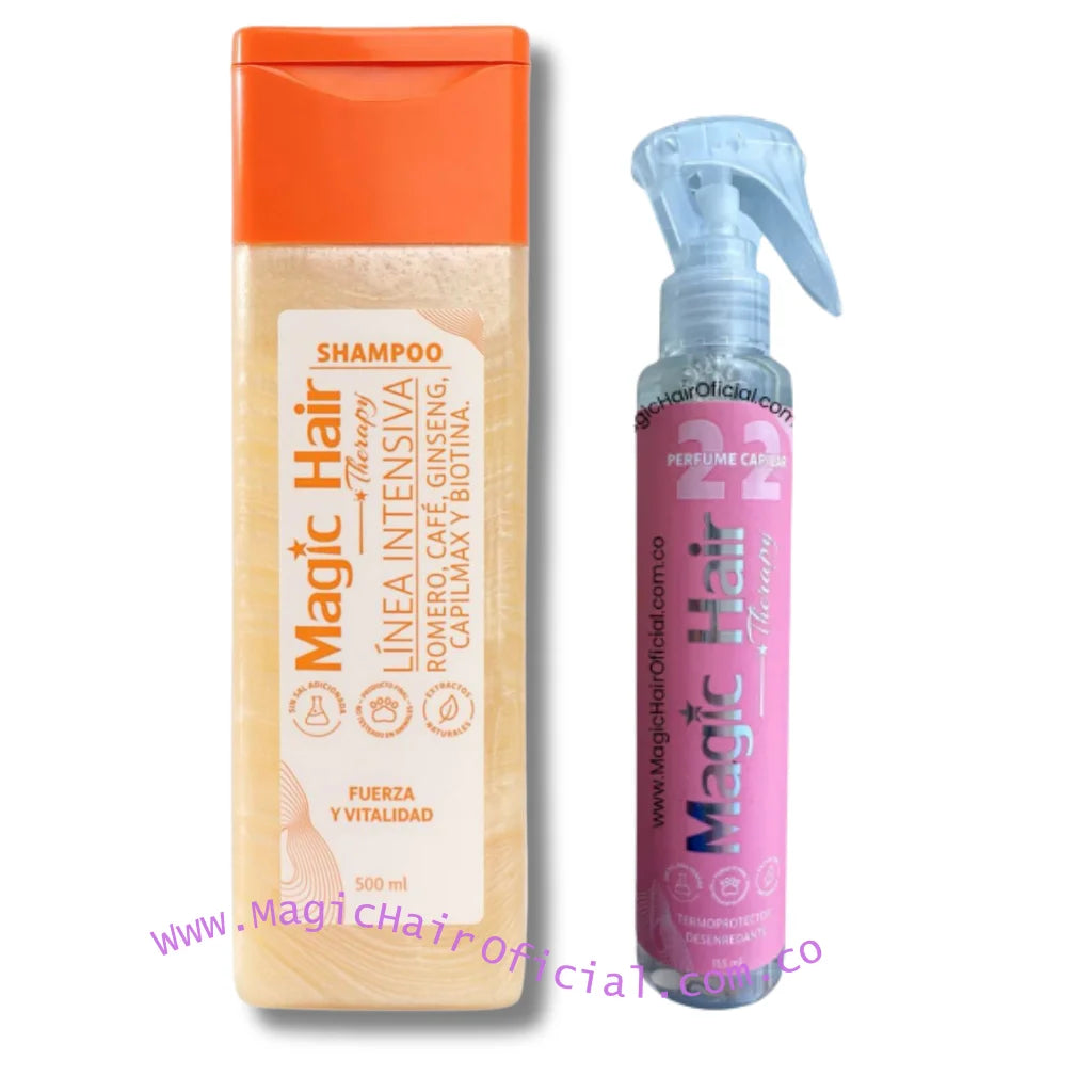kit Termoprotector para el Cabello Aroma Frutal + Shampoo Crecimiento Acelerado Nueva Formula | Magic Hair
