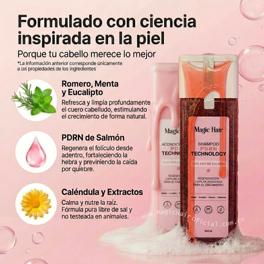 beneficios ingredientes activos shampoo de romero y acondicionador magic hair oficial medellin