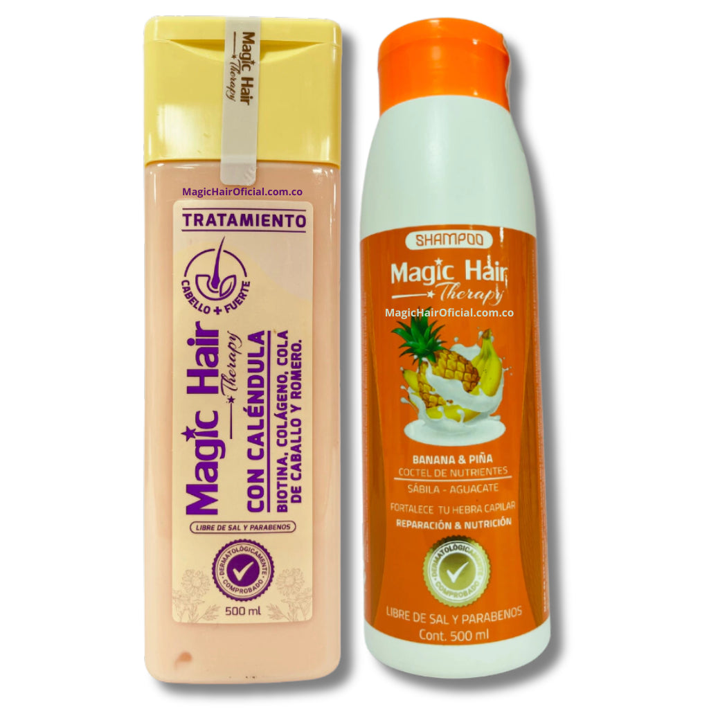 Shampo anticaida + Tratamiento con Calendula para la caida del cabello Magic Hair