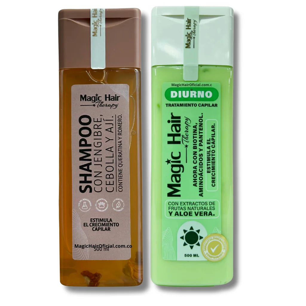 Shampoo de Cebolla + Tratamiento Diurno Crece Pelo | Magic Hair