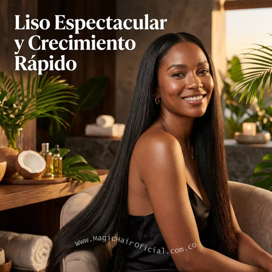 Kit Keratina Keramagic Extra Crecimiento Cabello Crespo 3 Productos