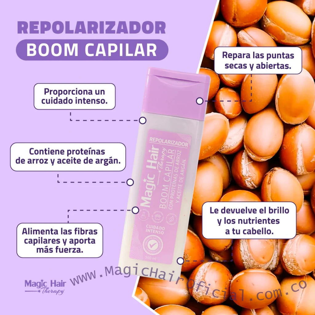 Kit Shampoo para la Caspa + Repolarizador Capilar Boom | Magic Hair