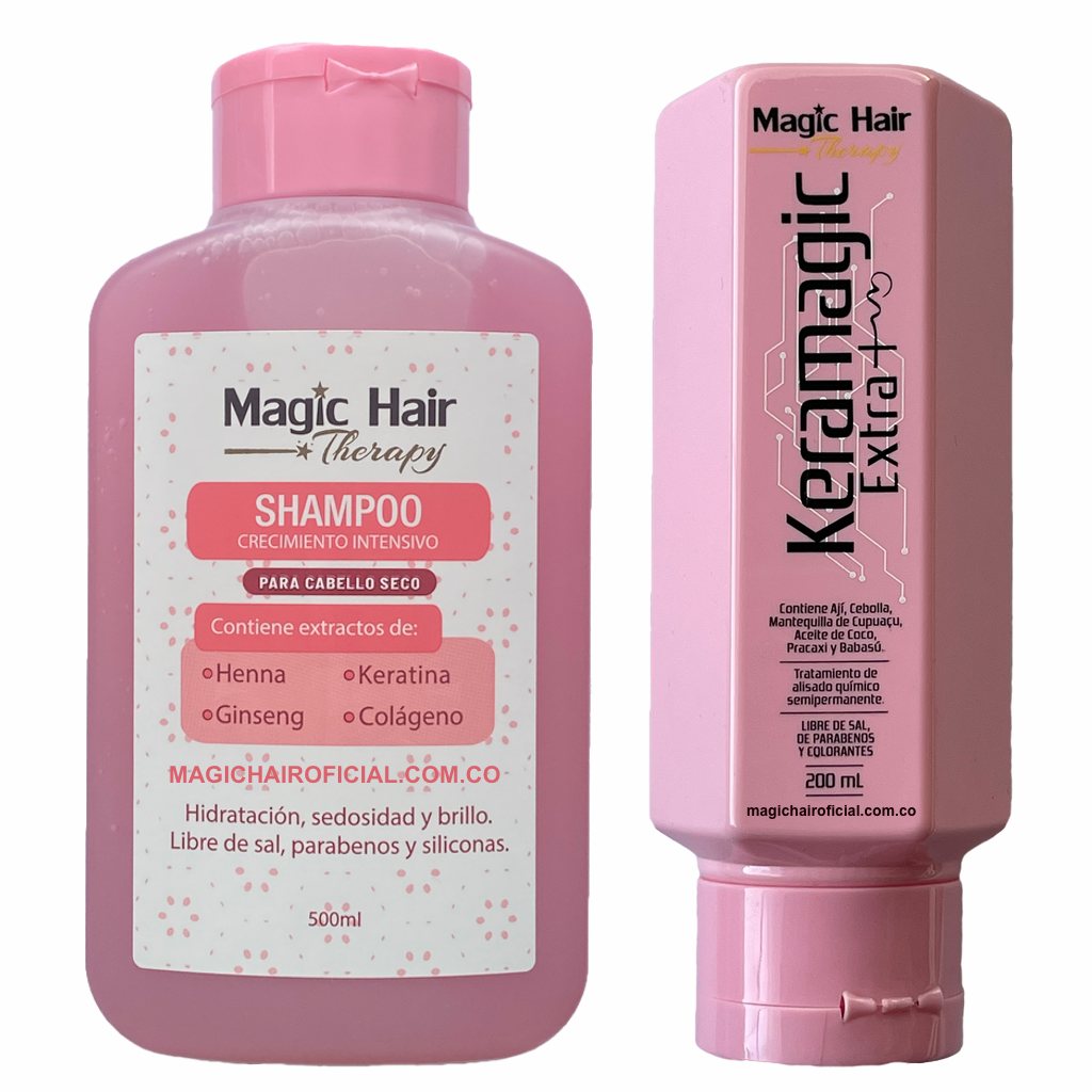 Keratina Keramagic Extra Champú Crecimiento Pelo Seco⎜Magic Hair