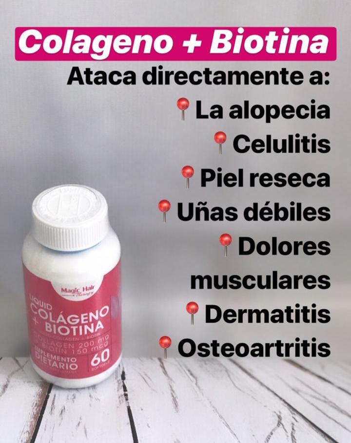 Colágeno Natural + Biotina en Cápsulas | Magic Hair | Magia en tu Cabello Colágeno Magic Hair Magic Hair Oficial