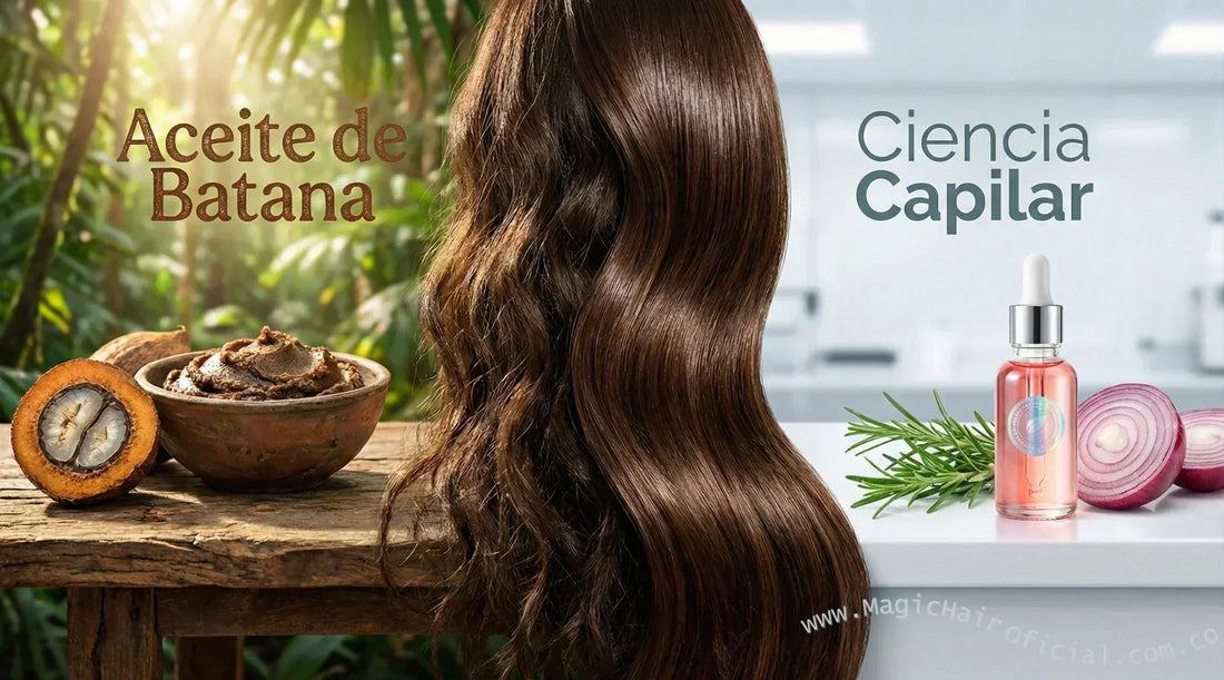 Comparación de aceite de batana vs alternativa clínica para crecimiento del cabello de Magic Hair Oficial en Medellin, Colombia