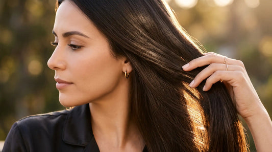 mujer latina pelo oscuro brillante sano tratamiento cabello Magic Hair Oficial