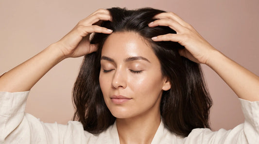 mujer masaje cuero cabelludo sano brillante shampoo para la caida del cabello Magic Hair Oficial