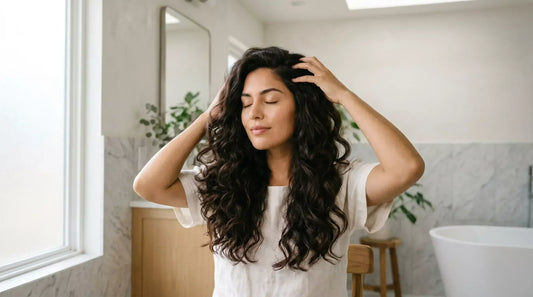 mujer masaje cuero cabelludo sano como hacer crecer cabello Magic Hair Oficial