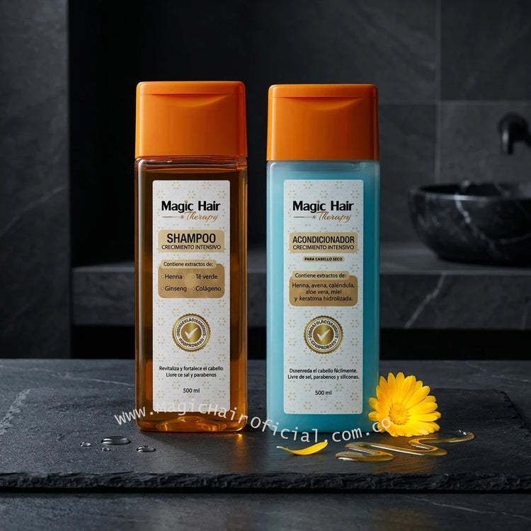 coleccion premium kit shampoo para el crecimiento del cabello magic hair oficial medellin