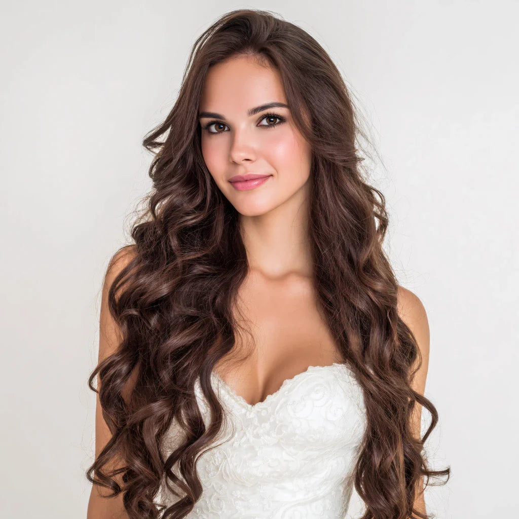Modelo con cabello liso y brillante resultado del tratamiento de Repolarización Capilar Magic Hair en Medellín Colombia