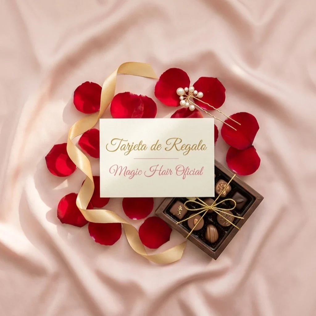 Tarjeta de Regalo Magic Hair Oficial con diseño exclusivo para el Día de San Valentín, la opción perfecta de regalos a domicilio día de san valentín Bogotá entre rosas y chocolates