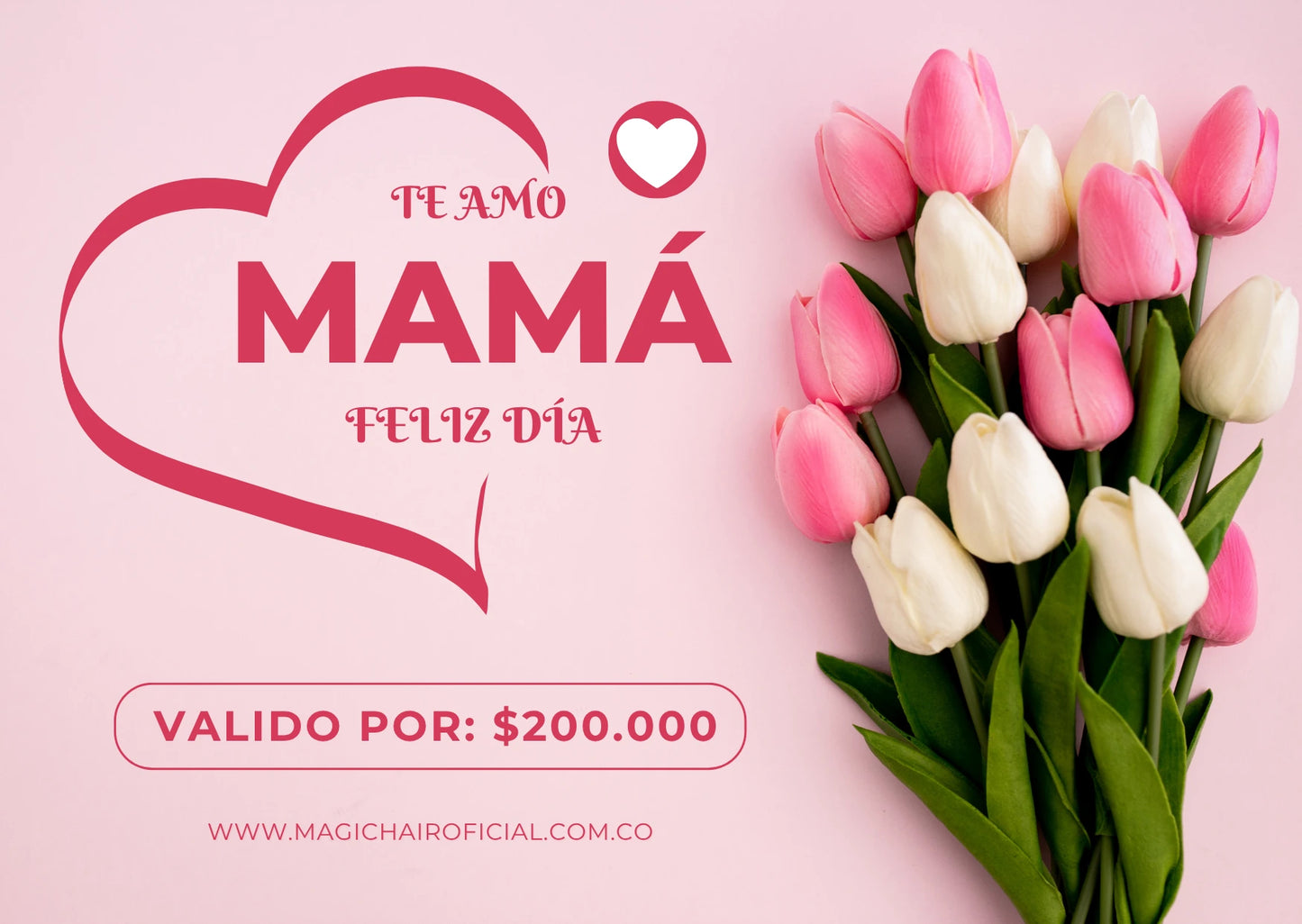 Bono de Regalo Virtual - Feliz Dia de la Madre - Envío por correo electrónico