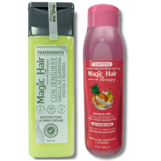 Tratamiento de Cebolla para el Cabello + Shampoo para Cabello Seco