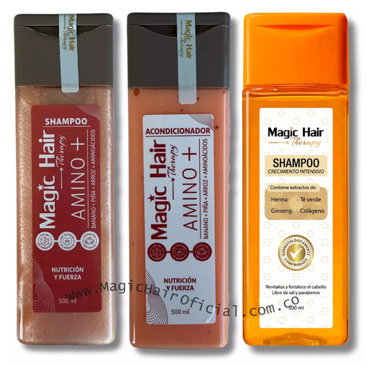 Kit Shampoo Crecimiento Acelerado Y Anticaída Cabello Débil 1500ml