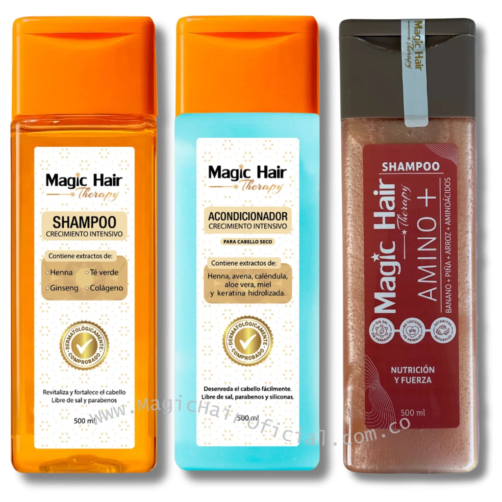 Kit Shampoo Crecimiento Acelerado Anticaída Para Cabello Fino 1500ml