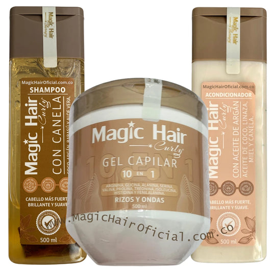 Kit Gel para Rizos + Shampoo para Rizos + Acondicionador para Rizos | Magic Hair