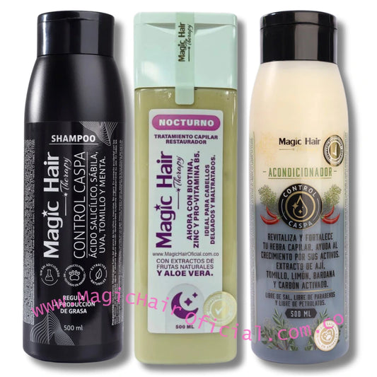 Kit Shampoo para la Caspa + Acondicionador Anticaspa + Tratamiento para la Caida del Cabello