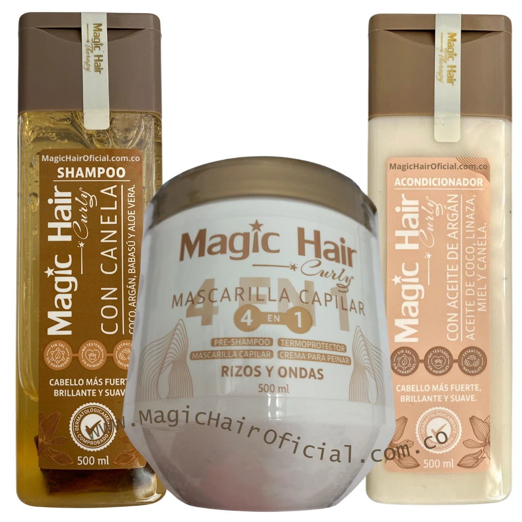 Kit Tratamiento para Cabello Crespo + Shampoo para Rizos + Acondicionador para Rizos | Magic Hair