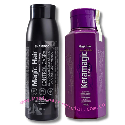 Kit Shampoo para la Caspa + keratina Keramagic | Magic Hair