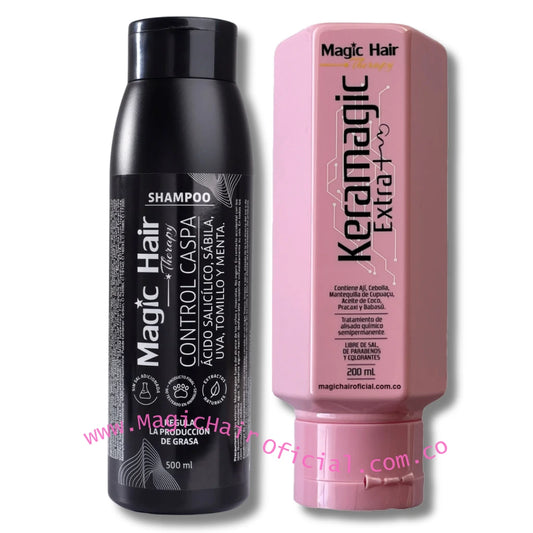 Kit Shampoo para la Caspa + keratina para Cabello Crespo | Magic Hair