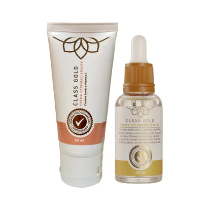 Kit Tónico Aclarante Facial 25 ML + Class Gold Crema Dermoaclarante 60 ML