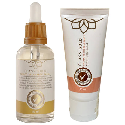 Kit Tónico Aclarante Facial 50 ML + Class Gold Crema Dermoaclarante 60 ML
