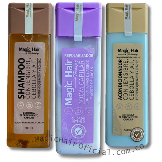 kit Repolarizador Capilar + Shampoo de Cebolla + Acondicionador de Cebolla | Magic Hair