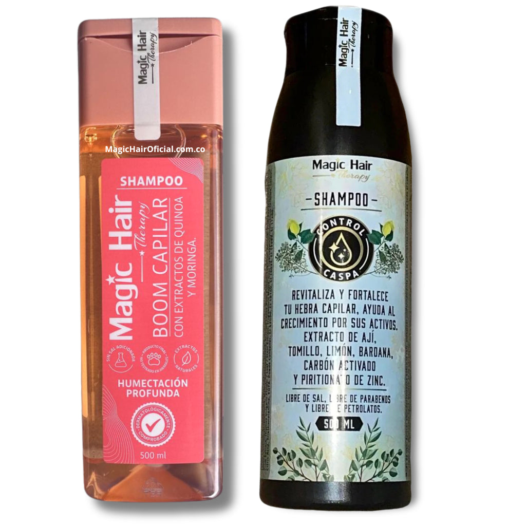 Kit Shampoo para Caspa + Shampoo Reparación Boom | Magic Hair