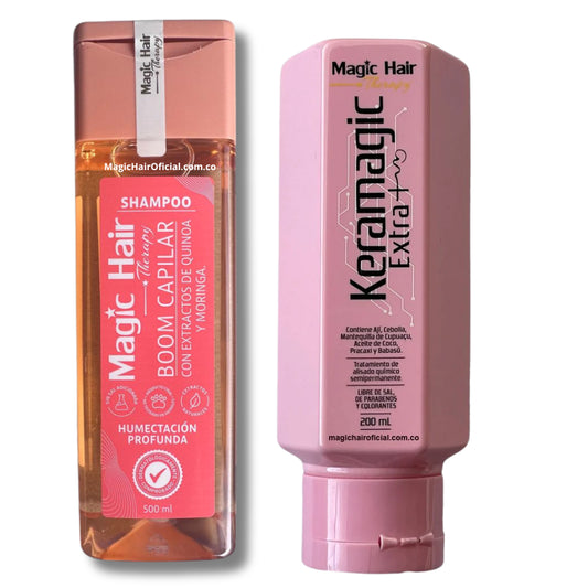 Kit Keratina Keramagic Extra + Champú Reparación Boom | Magic Hair
