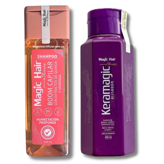 Kit Keratina Keramagic Alisador + Champú Reparación Boom | Magic Hair