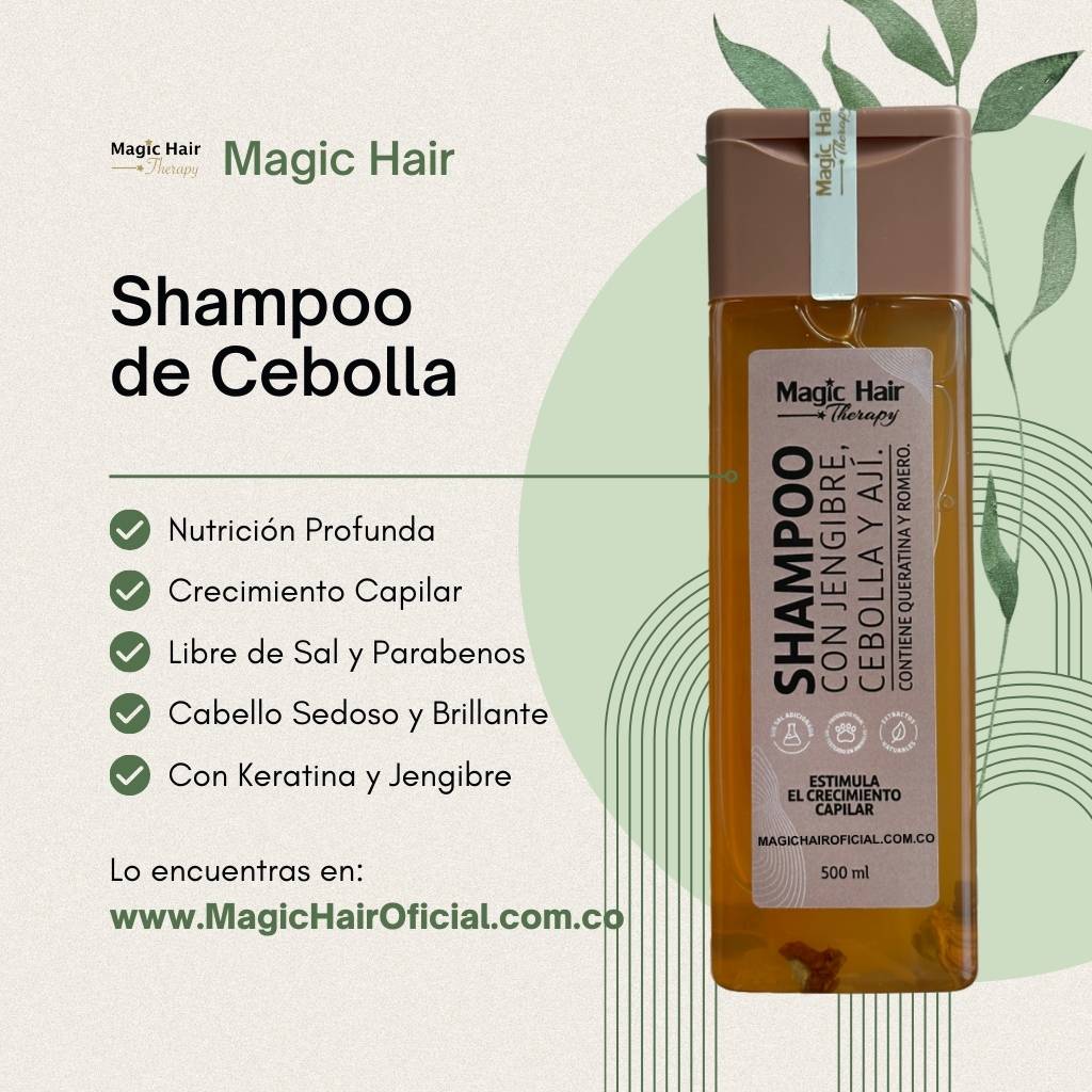 Shampoo de Cebolla + Acondicionador + Keratina Keramagic Alisador  | Magic Hair