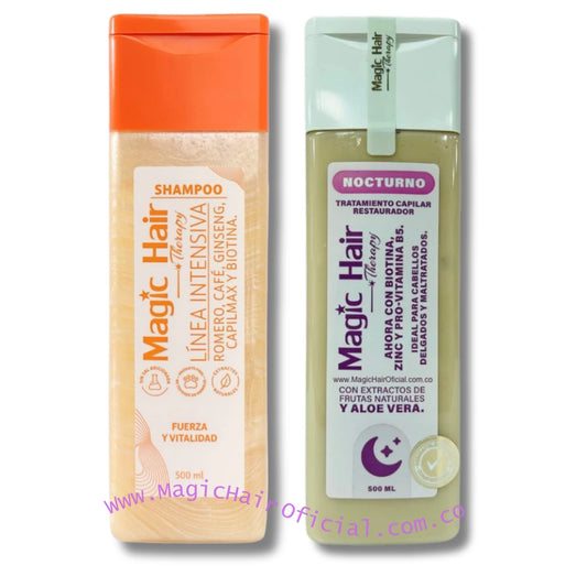 kit Shampoo Crecimiento Acelerado + Tratamiento Nocturno para la Caida del Cabello | Magic Hair