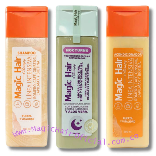 kit Tratamiento Nocturno para la Caida del Cabello + Shampoo Crecimiento Acelerado + Acondicionador sin Sal