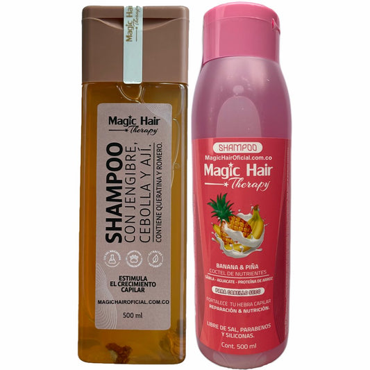 Shampoo de Cebolla + Shampoo para la Caida del Cabello Seco | Magic Hair