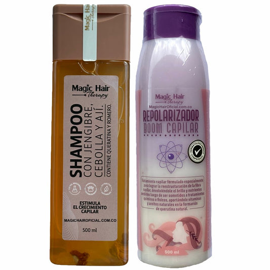 Shampoo de Cebolla + Tratamiento Boom Repolarización Capilar  | Magic Hair