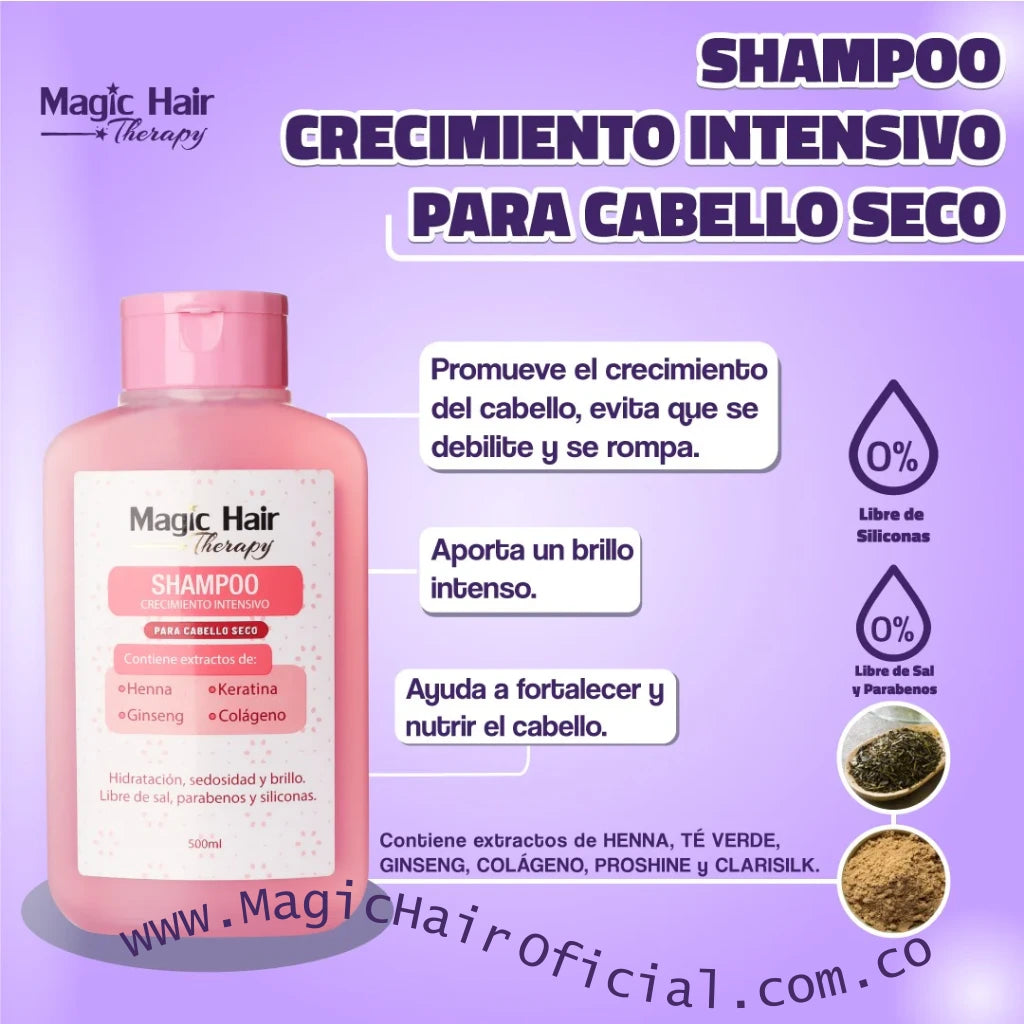 kit keratina para Cabello Crespo + Shampoo para Cabello Seco + Acondicionador | Magic Hair