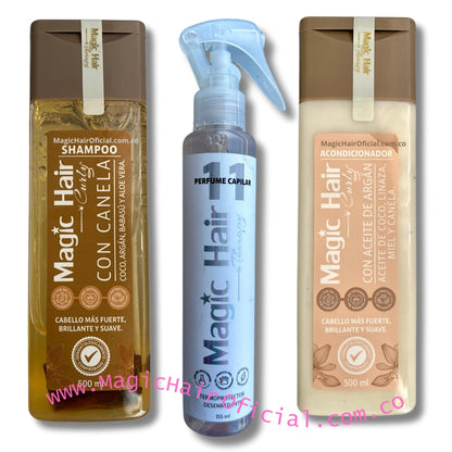 Shampoo para Rizos + Acondicionador para Rizos +  Termoprotector para el Cabello Aroma Fresco