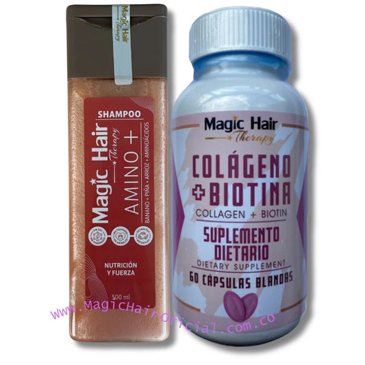 kit Biotina y Colageno + Shampoo para la Caida del Cabello | Magic Hair