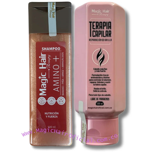 kit Terapia Capilar + Shampoo para la Caída del Cabello Amino Nueva Formula | Magic Hair