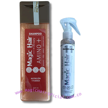 kit Shampoo para la Caída del Cabello + Termoprotector para el Cabello Aroma Fresco | Magic Hair