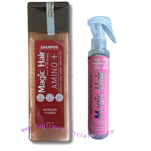 kit Shampoo para la Caida del Cabello + Termoprotector para el Cabello Aroma Frutal | Magic Hair